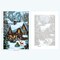 Framed Paint by Numbers Kit for Adults – Christmas Watercolor Painting Set with Wooden Frame & Easel, 7.8x11.8in DIY Canvas Art